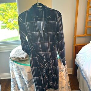 Club Monaco silk shirt dress